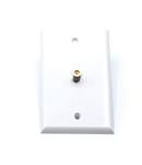 THE CIMPLE CO White Video Wall Jack for Coax Cable F Type Coaxial Wallplate (Wall Plate) – 3 GHz Coupler Approved for Comcast, DIRECTV, Dish Network, and Antennas (100 Pack)