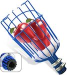 Fruit Picker Basket Head for Apple Avocado Lemon Peach Fruit Tree Grabber Tool Twist on Standard US (3/4inch Acme) Threaded Pole (Head Only) (Blue)