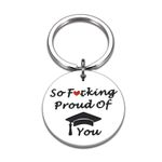 Funny Graduation Gifts for Her Him Class of 2024 Keychain High School College Grad Gifts for Senior Women Men Best Friends Masters Student Graduate Gifts for Son Daughter from Mom Dad Christmas Gifts