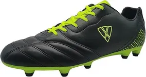 Vizari Men's Redondo FG Outdoor Firm Ground Soccer Shoes/Cleats | for Teens and Adults (Black/Green, 12)