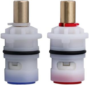 2103201 Ceramic Stem Disc Faucet Cartridge Replacement for Bathroom Tap (1 Pair Hot & Cold),2103201