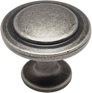 Cosmas 5560WN Weathered Nickel Cabinet Hardware Round Knob - 1-1/4 Diameter - 25 Pack