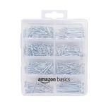 Amazon Basics Hardware Nail Assortment Kit - Includes Finish, Wire, Common, Brad and Picture Hanging Nails, 550-Piece