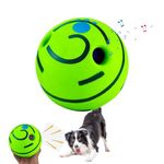 FunnAura Interactive Dog Ball Toys, 4.3inch Squeaky Ball for Small, Medium and Large Dogs (Green)