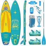 iTAOSTAR Journey J05AS 11'×34" Extra Wide Paddle Board for Better Balance,More Fun Inflatable Paddle Board with 5 Detachable Fins + Tail Pad + Flag，Sturdy SUP Board w/Premium Gears