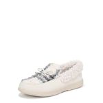 Vionic Women's Claribel Slipper, Cream Plaid Shearling, 8
