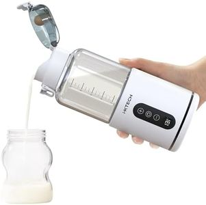IXTECH Portable Water Warmer for Baby Formula, Milk Warmer for Travel, 10 oz., Electric Warming with Adjustable Temperature Control, Leak-Resistant Spout, Rechargeable and Wireless