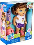 Baby Alive: Roller Skate Baby 14-Inch Doll Brown Hair, Blue Eyes Kids Toy for Boys and Girls