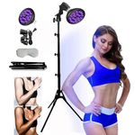 18Pcs LED 395nm Home Sunbathing Ta-N-Ning Device, Ta-N-Ning Lamp + Eye Mask & Tripod (38.5-78.7Inch), 54W Purple Light Floor Lamp Self Ta-N-Ning Device, for All Year Bronze