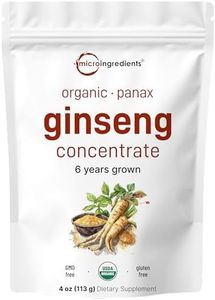 Micro Ingredients Maximum Strength Organic Korean Ginseng Root 200:1 Powder, 4 Ounce, Red Panax Ginseng Powder, Active Ginsenosides, Vegan Friendly