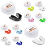 GAME GUARD – 10 x Boil & Bite Mouth Guards/Gum Shields – Mouldable Mouthguards/gumshields - Adult/Senior – for School & Clubs, Rugby, Hockey, GAA (Mixed Colours)