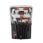 AQUA D PURE 4 in 1 Alkaline RO Water Purifier with Goodness of Copper and RO, UV, UF, Inbuilt TDs Adjuster, Multisource Water Compatibility, Black