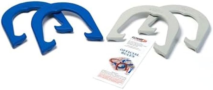 St Pierre Sports Eagle Tournament Horseshoe Set, Blue/Gray