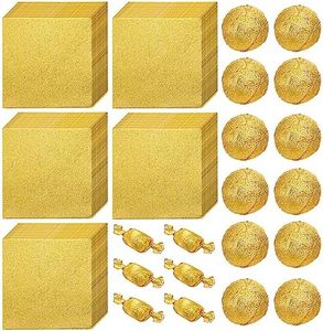 Dicunoy 1000 PCS Gold Candy Wrappers, 4x4 inches Foil Chocolate Wrappers for Caramels, Square DIY Candies Packaging for Christmas, Easter, Thanksgiving, Party