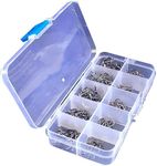 100Pcs Fish Hooks Fishing Set Assortment High Carbon Steel Jig Bait Sharp Small and Large Fish Hook with Barbs for Saltwater Freshwater 3#-12#