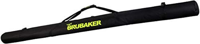 BRUBAKER XC Touring Cross-Country Ski Bag for 1 Pair of Skis and 1 Pair of Poles - Black/Neon Yellow - 82 3/4 Inches / 210 cm