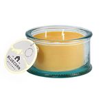 Bluecorn Beeswax Spanish 3-Wick Pure Beeswax Candle - 100% Recycled Glass (4 ¼ Dia. x 2 ½ Tall)