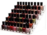 Cq acrylic Clear 6 Layers Nail Polish Display Rack, Can Hold 48-60 Bottles (11.5x9.5x7.5 Inch )