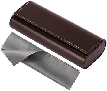 Vemiss Hard Shell Eyeglasses Case Lightweight Portable Case for Women,Men, Z-brown, Medium