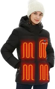 Venustas Women's Heated Down Jacket, Lightweight 90% Down Insulation Heated Jacket with Battery Pack for Skiing Outdoors
