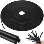 Frienda Foam Rubber Backer Rod Foam Rubber Backer Rod Concrete Expansion Joint Filler for Gaps and Joints Backing Rod Concrete Filler Rope (Black,1/4 Inch x 100 ft)