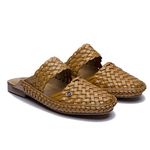 DESI HANGOVER Women's Casual Upcycled Leather Mules Flats Slipons Sandals Indoor/Outdoor Handmade Handwoven Soft Comfortable Moccasin Shoes Belle