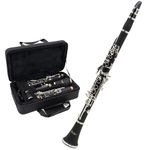 StarQuest SQ-CL250 Clarinet - Durable ABS Body with Gleaming Nickel-Plated Keys, Ideal for Beginners to Experienced Musicians, Hardened Case and Reed Included