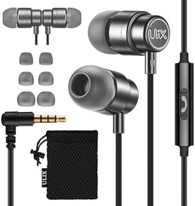 ULIX Rider Wired Earbuds in-Ear Headphones, Earphones with Microphone, 5 Years Warranty, with Anti-Tangle Cable, Ear Buds for iPhone, iPad, Samsung, School Students, Kids, Laptop, PC, Gaming, Sport