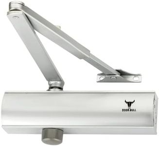 Commercial/Residential Grade Door Closer – Aluminum Heavy Duty 3 Spring Hydraulic Automatic Closer – Adjustable Speed, Surface Mount - Parallel Arm Bracket Included