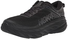 HOKA ONE ONE Bondi 7 Wide Mens Shoes Size 8, Color: Black/Black, Black/Black, 8 Wide