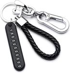 1 PC Car Keychain, Anti-lost Number Card Braided Rope Organizer with Horseshoe Buckle, Universal for Most Car