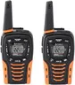Cobra ACXT645 Waterproof Walkie Talkies - Rechargeable, 22 Channels, Long Range 35-Mile Two-Way Radio Set, Black and Orange (2-Pack)