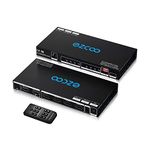 HDMI Matrix 4 in 2 Out 4K 60Hz 4:4:4 HDR D-o-l-b-y Vision Atmos SPDIF 5.1CH Breakout 3.5mm Stereo HDCP2.2- PC Console 16 EDID HDMI Scaler 4K 1080P Sync, HDCP2.2 HDMI2.0 Matrix 4x2 IR Remote,MX42PRO