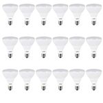 Feit Electric BR30 LED Light Bulbs, 65W Equivalent, Non Dimmable, 10 Year Life, 650 Lumens, 2700K Soft White, E26 Base Recessed Can Light Bulbs, Flood Light Bulbs, Damp Rated, 18 Pack, BR30/10KLED/3/6