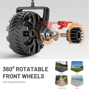 TIMBER RIDGE 200L Folding Trolley – Heavy Duty Collapsible Wagon