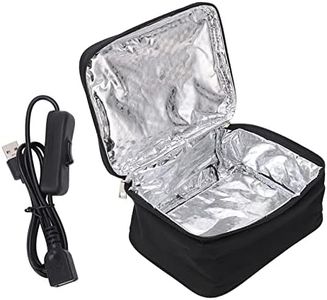 Portable Oven, USB Plug in Food Warmer Microwave Heated Lunch Box with 2 Heating Methods, Portable Microwave Electric Lunch Box Bag with Aluminum Film Liner