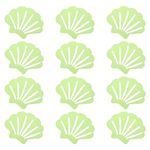 PATIKIL 12Pcs Non Slip Bathtub Stickers, Anti Slip Shower Stickers Bathroom Shower Floor Decals Sea Shell Shape Cute Treads Tubs, Green