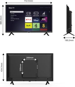 EMtronics 32" Roku Smart TV – HD LED, Streaming Apps