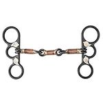 Snaffle Western Stainless Steel Black Snaffle Bit Training Stiff Bit Copper Wire Wrapped Mouth