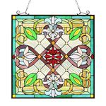 Kleeglee Stained Glass Window Hangings, Handmade Suncatcher Stained Glass Window Panels for Window Decor…