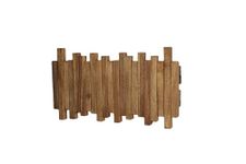 GOGREEBELL Natural Wood Wall Mounted Piano Coat Rack| Coat Rack Wall Mount| Flip Down Wall Hook Rack 5 Hooks| Entryway Wall Art Hook,Made of Acacia Wood (Wood Wax Oil staining Light Brown).Wall Art