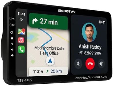 Modorwy Original 9” QLED Car Media Player with Car Play & Android Auto | Android Stereo OS 13 | 4GB+32GB | Free AHD Camera -1 Year Warranty