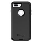 OtterBox iPhone 8 PLUS & iPhone 7 PLUS (ONLY) Defender Series Case - BLACK, rugged & durable, with port protection, includes holster clip kickstand