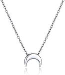 925 Sterling Silver Moon Necklace T