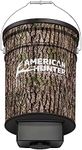 American Hunter 50 LB Hanging Feeder | Hunting Durable Lightweight Camo Metal Game Feeder with Automatic Delivery System | with E-Kit Photocell Kit
