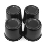 RTrhinoTuning 4PCS 3.31" 84mm Push Through Center Caps Wheel Hub Caps for Truck Trailer Wheel Rim, 3.31" Hub, 2.99" H Matt Black Hubcap