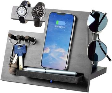 Regalos Navidad Originales Hombre Organizador Mesita de Noche Regalos Originales para Hombre Estación de Acoplamiento de Teléfono para Papa Esposo Aniversario Navidad Cumpleanos Regalos para Hombre