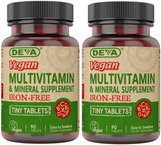 Vegan Multivitamin Mineral Supplement Tiny Tablets Iron Free (Pack of 2)