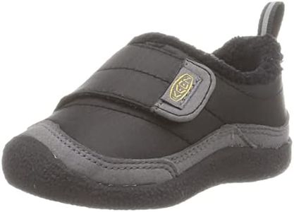 KEEN Kids Howser Low Wrap Casual Comfy Durable Slippers, Black/Steel Grey, 5 US Unisex Toddler