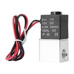 DC 12V Pneumatic Solenoid Valve G1/4" NPT 2 Way Normally Closed Aluminum Electric Air Gas Control Valve